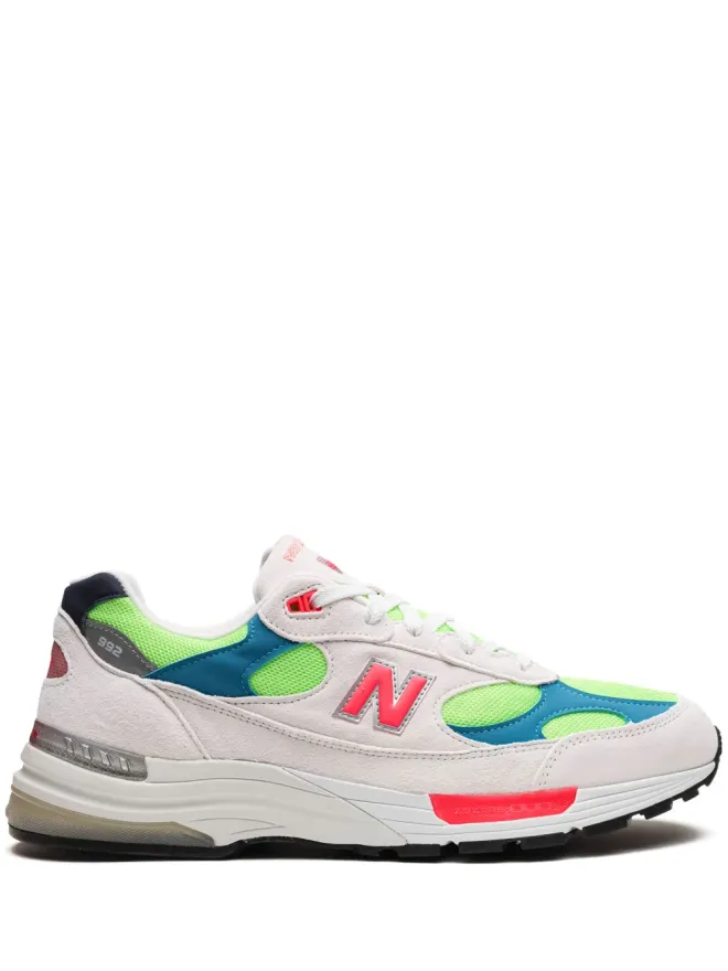 New Balance New Balance 992 ホワイト ネオンシアン スニーカーの商品画像