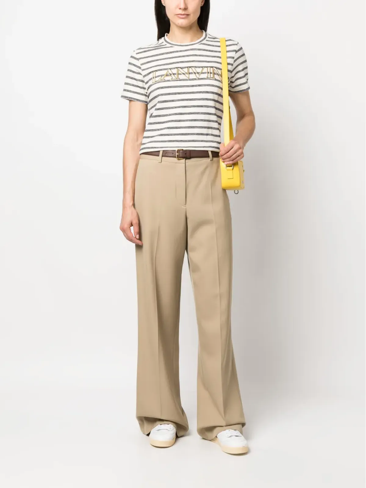 Lanvin ロゴプリントストライプTシャツ - 画像2