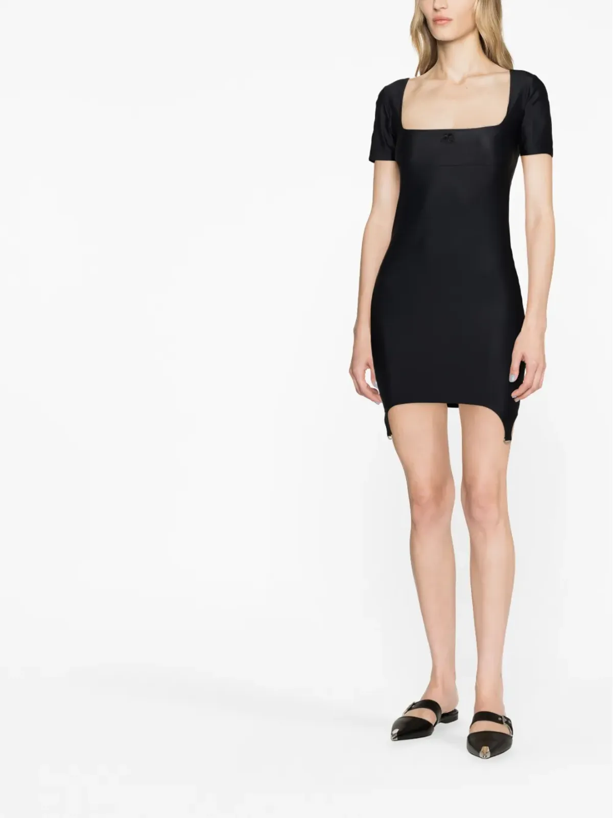 Courrèges スクエアネック カットアウト ミニドレス - 画像2