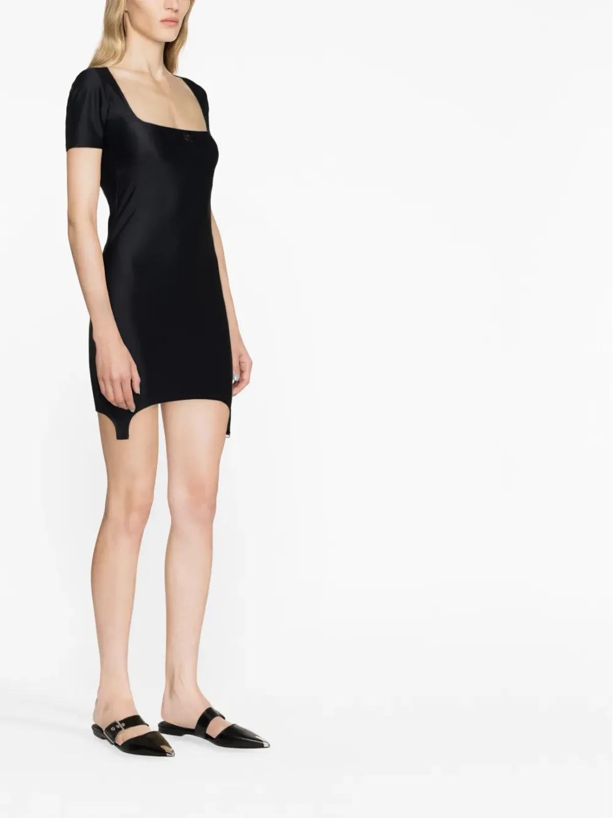 Courrèges スクエアネック カットアウト ミニドレス - 画像3