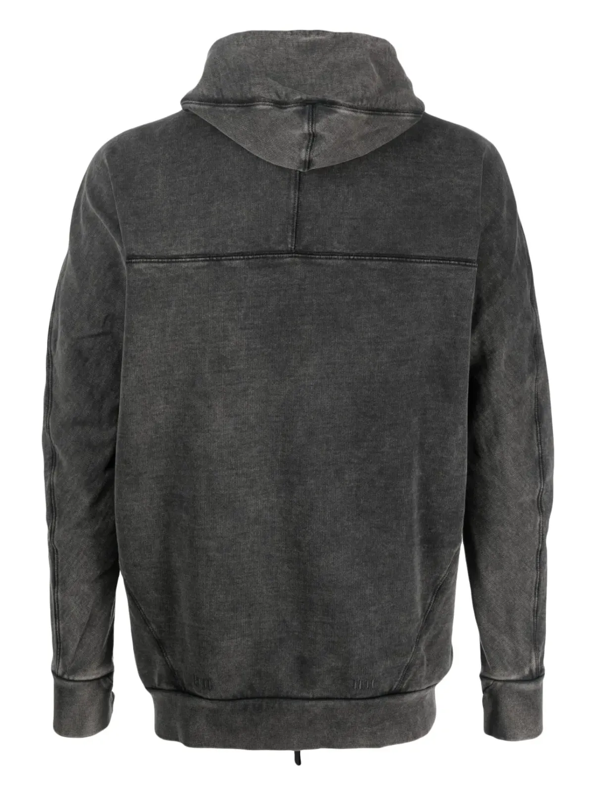 Boris Bidjan Saberi フェード加工のコットンフード付き長袖パーカー - 画像2