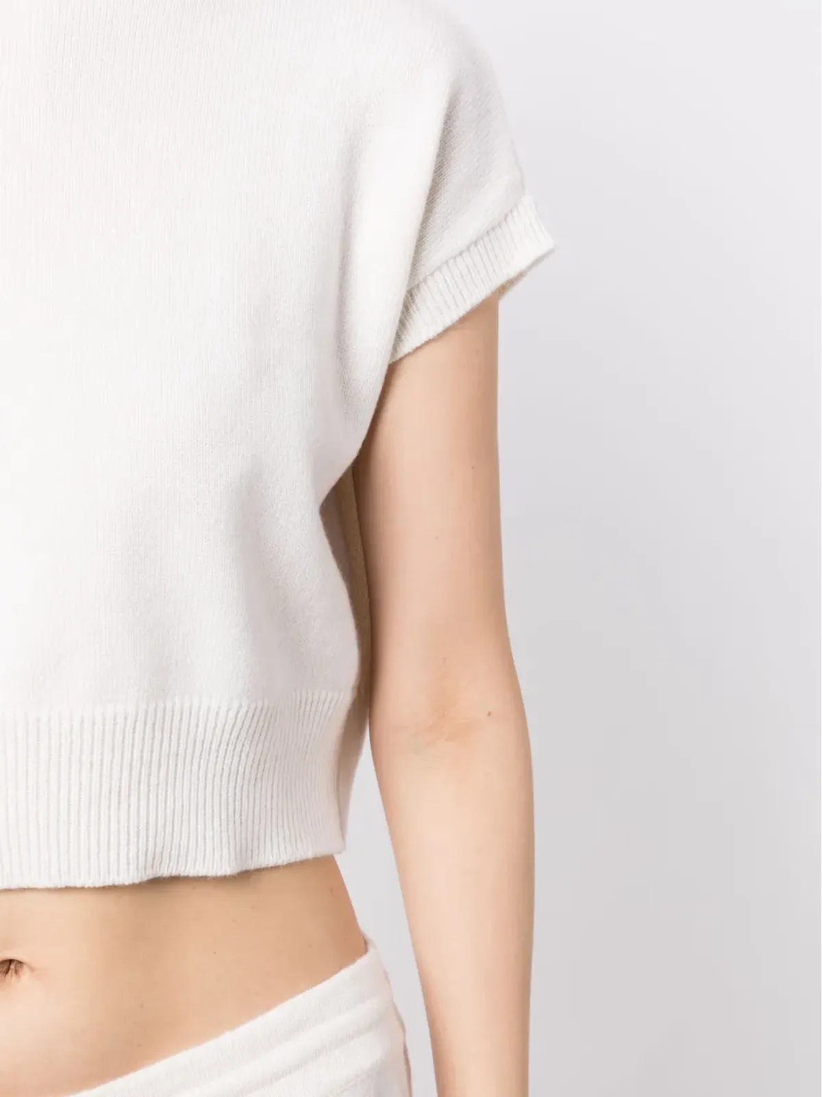 Teddy Cashmere Genova クルーネック クロップド カシミヤニット - 画像5