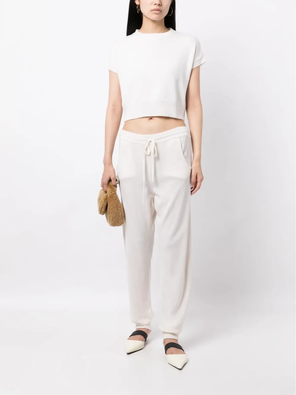 Teddy Cashmere Genova クルーネック クロップド カシミヤニット - 画像2