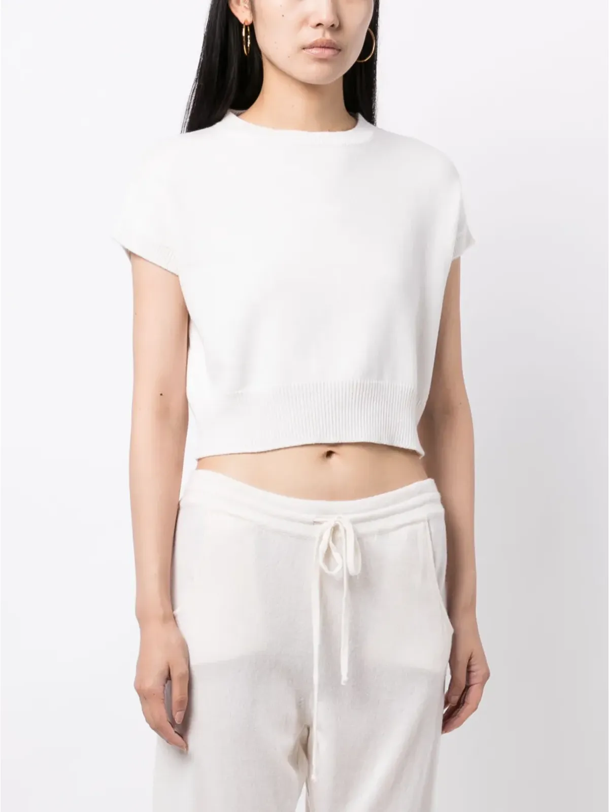Teddy Cashmere Genova クルーネック クロップド カシミヤニット - 画像3