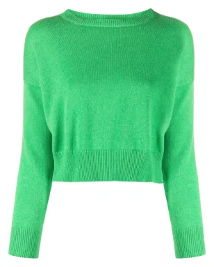 Teddy Cashmere Genova クロップド カシミヤセーター - グリーン - サムネイル1