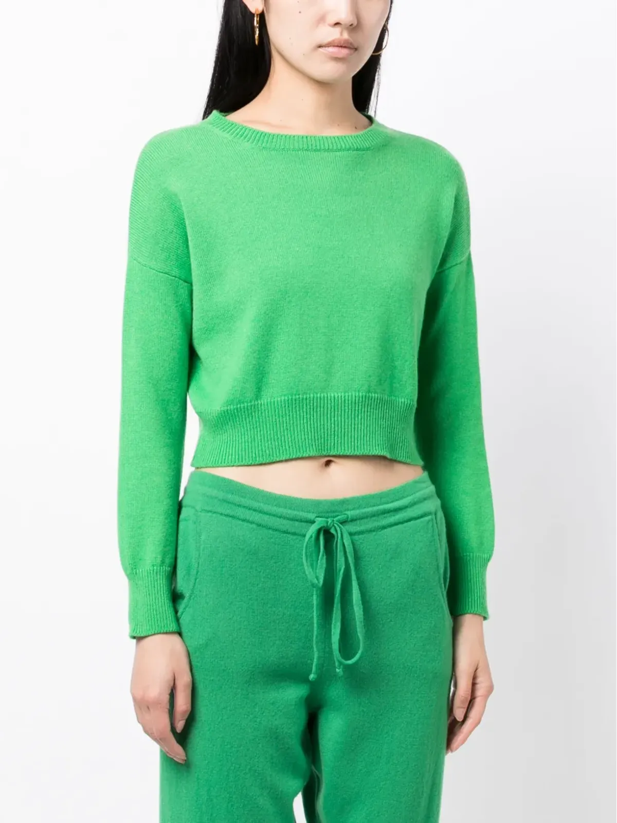 Teddy Cashmere Genova クロップド カシミヤセーター - グリーン - 画像3
