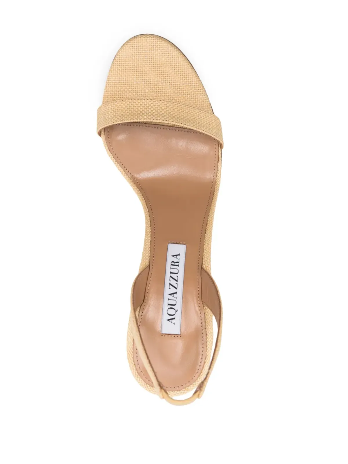 Aquazzura シングルストラップ レザーサンダル - ベージュ系 - 画像4