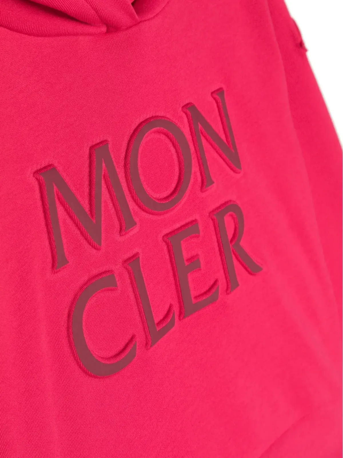 Moncler Enfant エンボスロゴ コットン フーディー - ピンク - 画像3