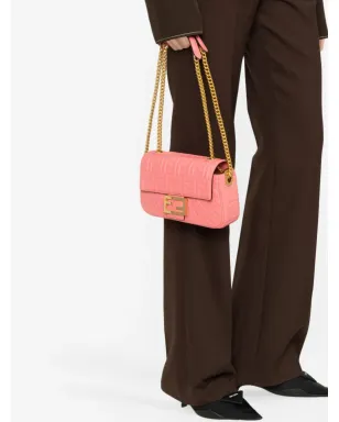 FENDI ピンクのバゲットチェーンショルダーバッグ - サムネイル3
