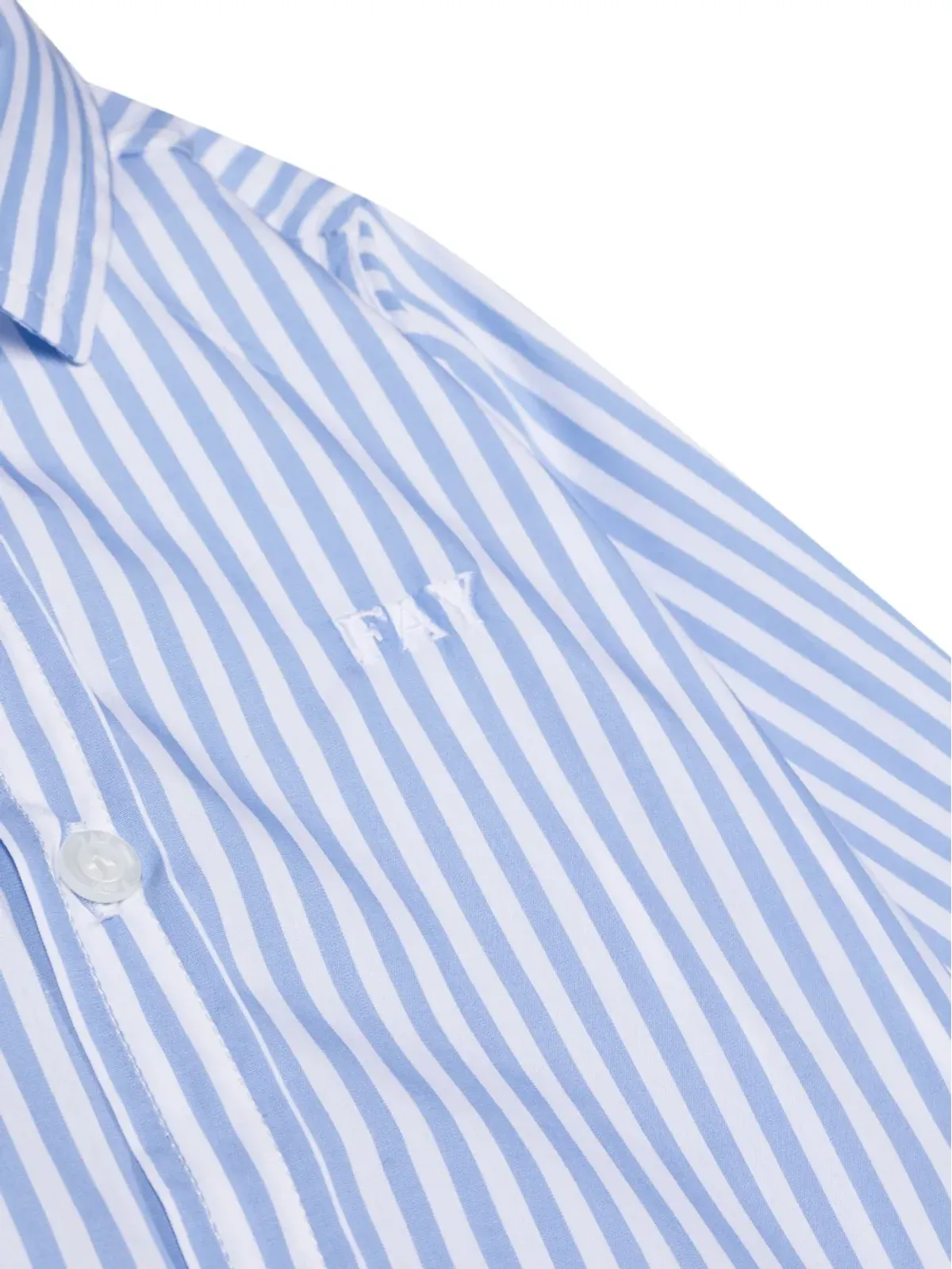 Fay Kids striped cotton shirt - White - 画像3
