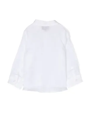 Fay Kids ロゴ刺繍シャツ - White - サムネイル2