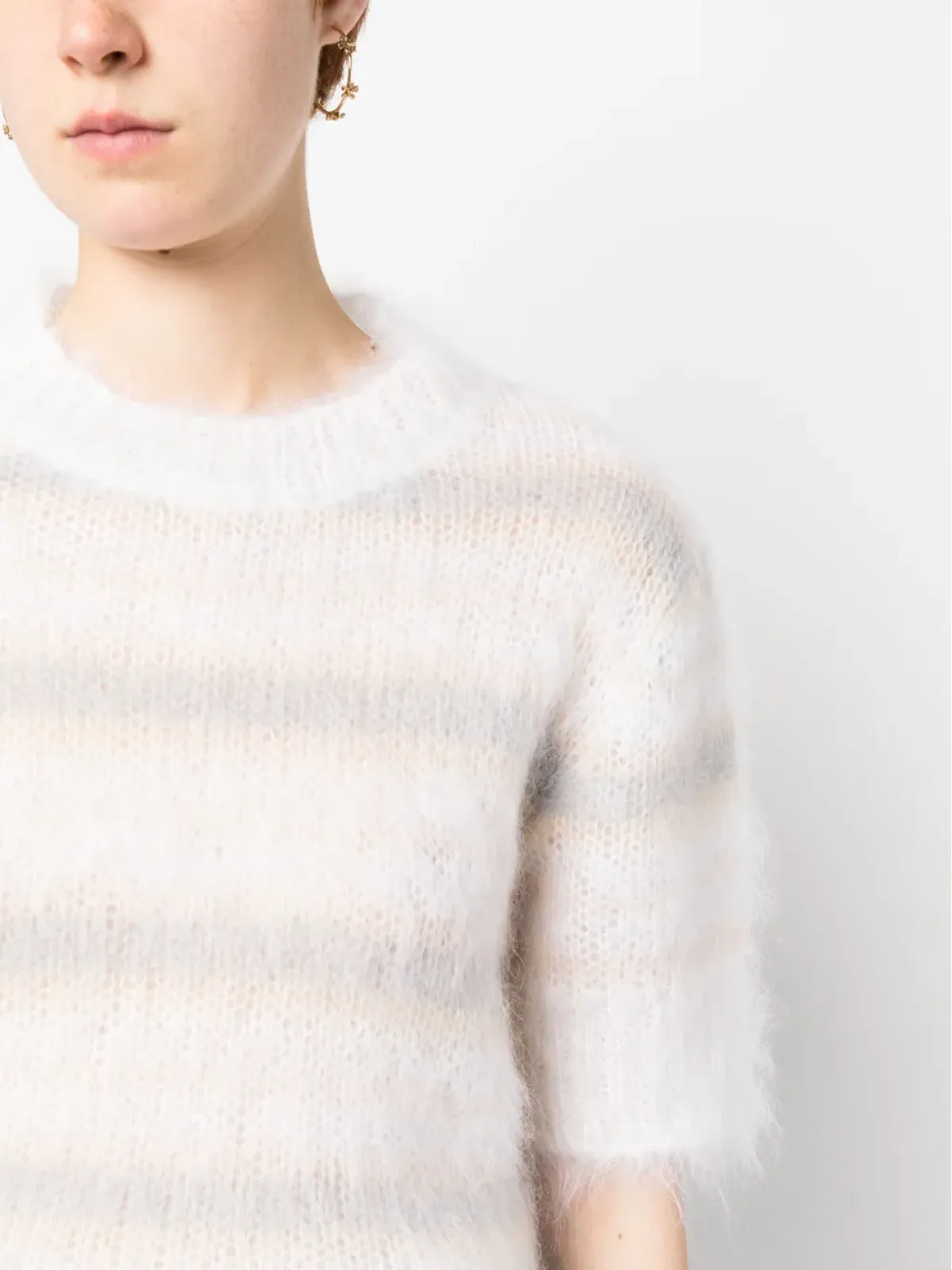 Marni ブラッシュドモヘア Tシャツ - 画像5