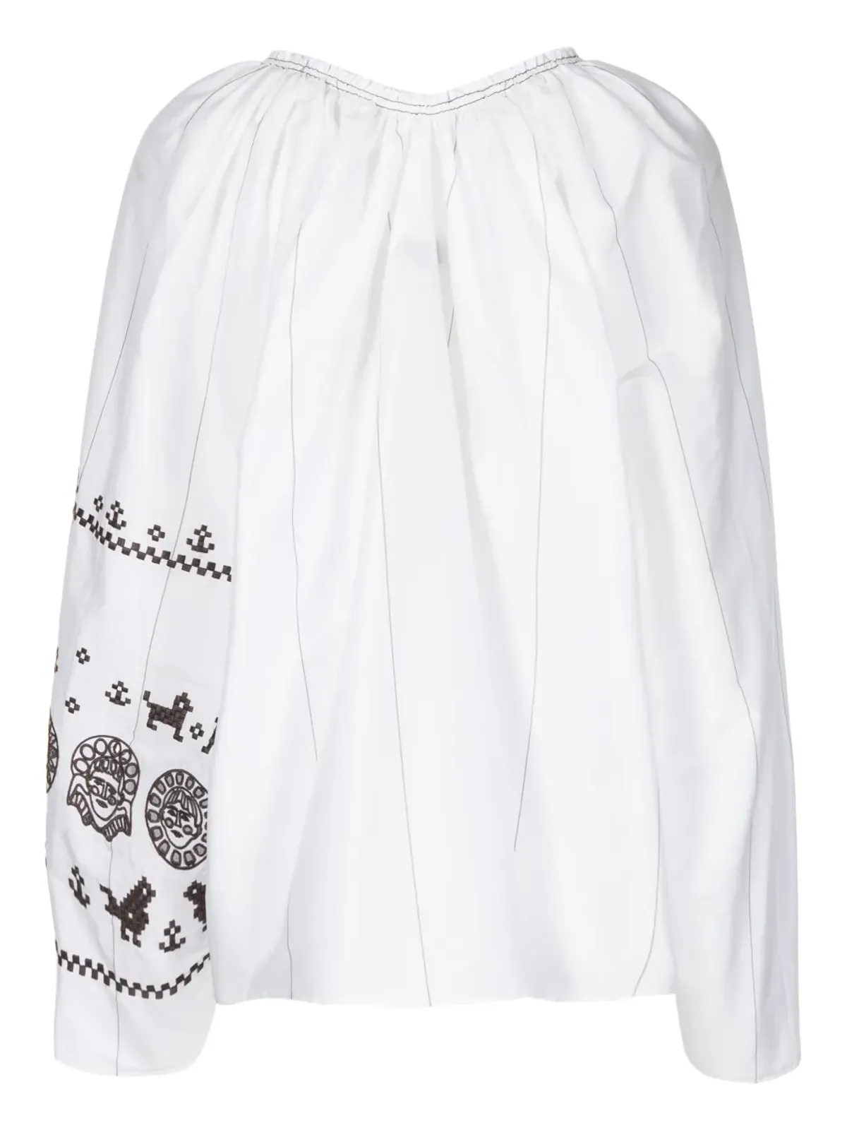 LITKOVSKA 刺繍モチーフストライプブラウス - 画像2