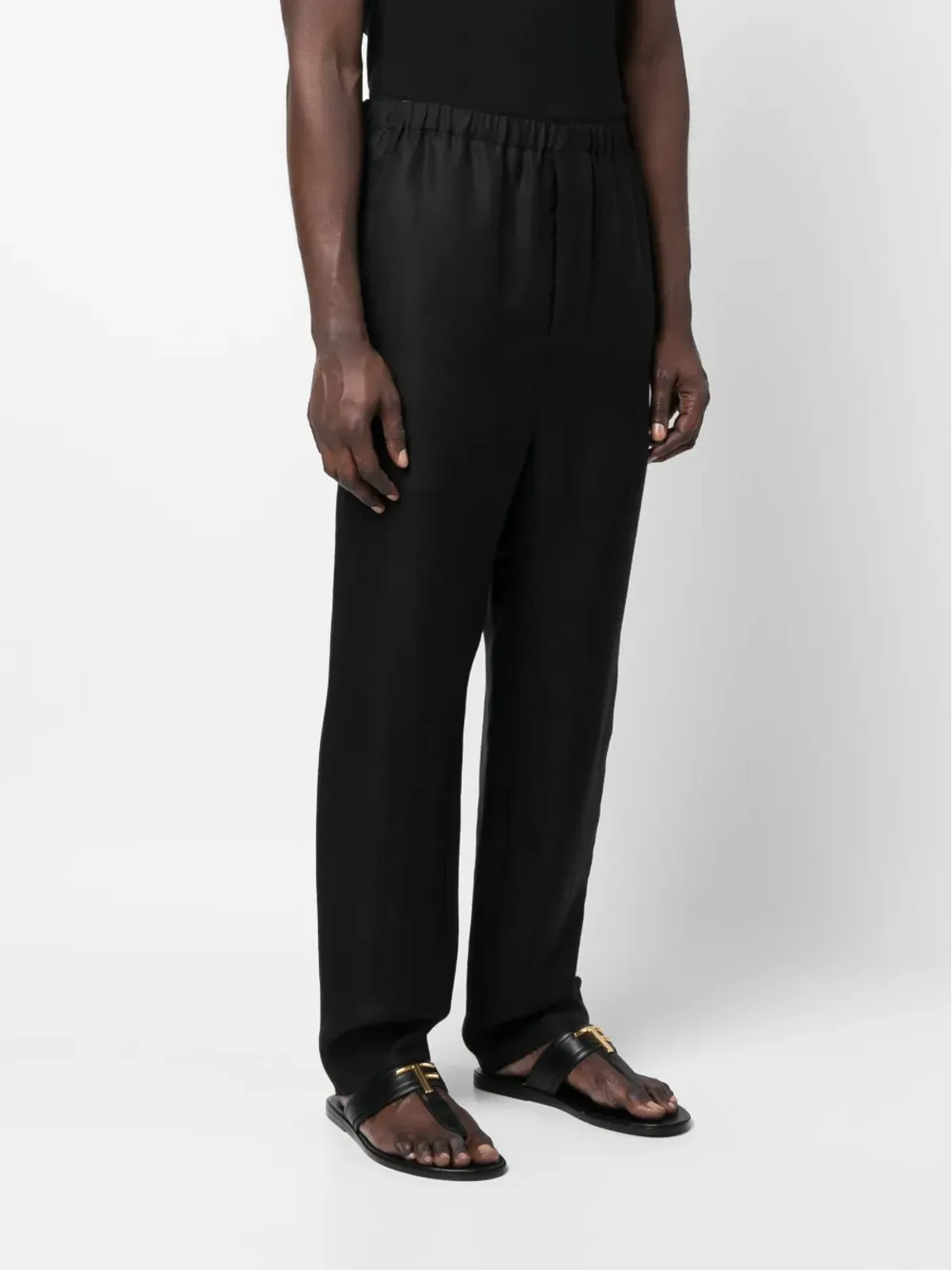Saint Laurent ハイウエスト テーパードパンツ - 画像3