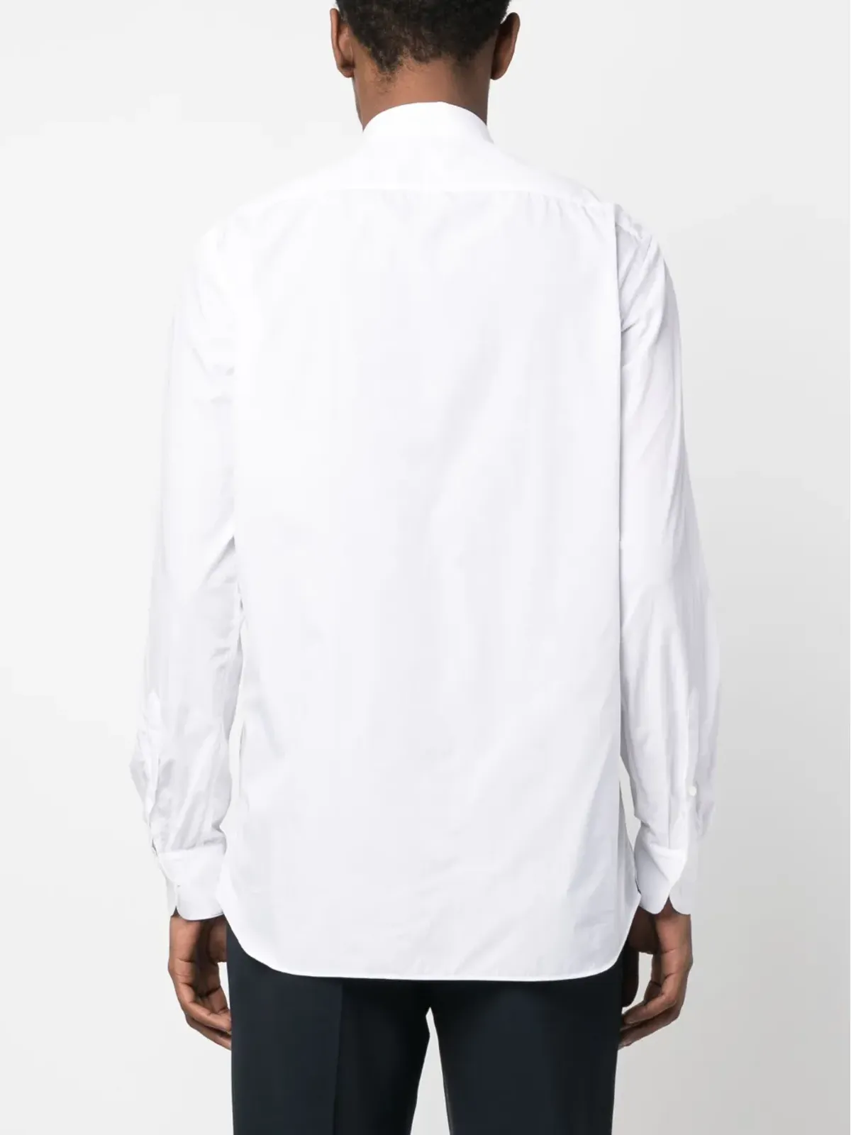 Lardini ボタンアップ コットン シャツ（ホワイト） - 画像4