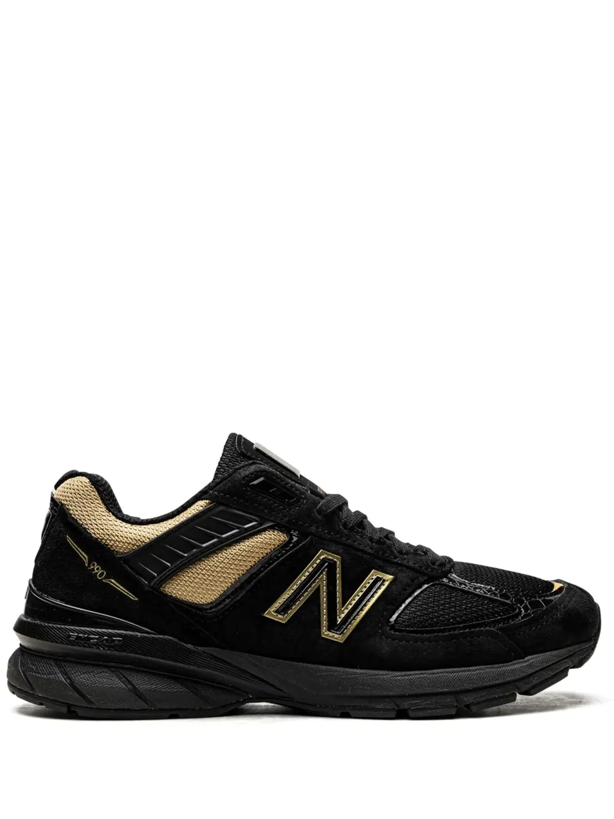 New Balance 990V5 ブラック/ゴールド スニーカー - 画像1