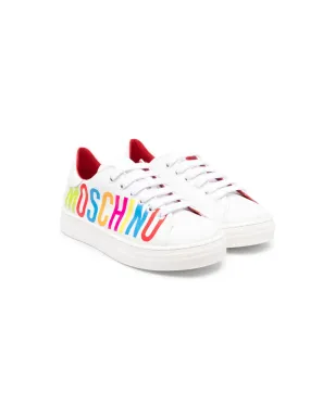 Moschino Kids ロゴプリント レザー スニーカー - サムネイル1