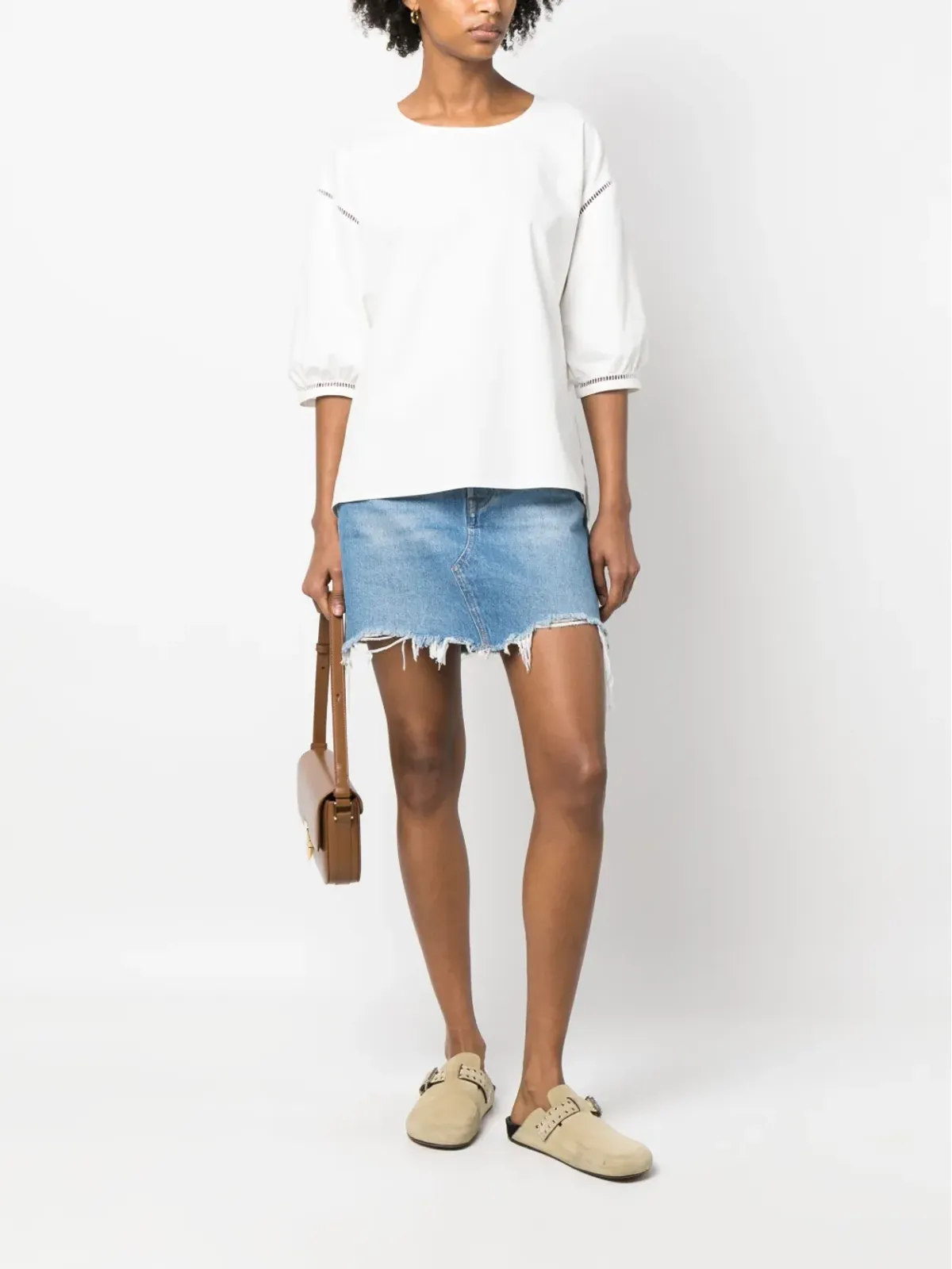 A.P.C. Georgiaオープンワークコットンブラウス - 画像2