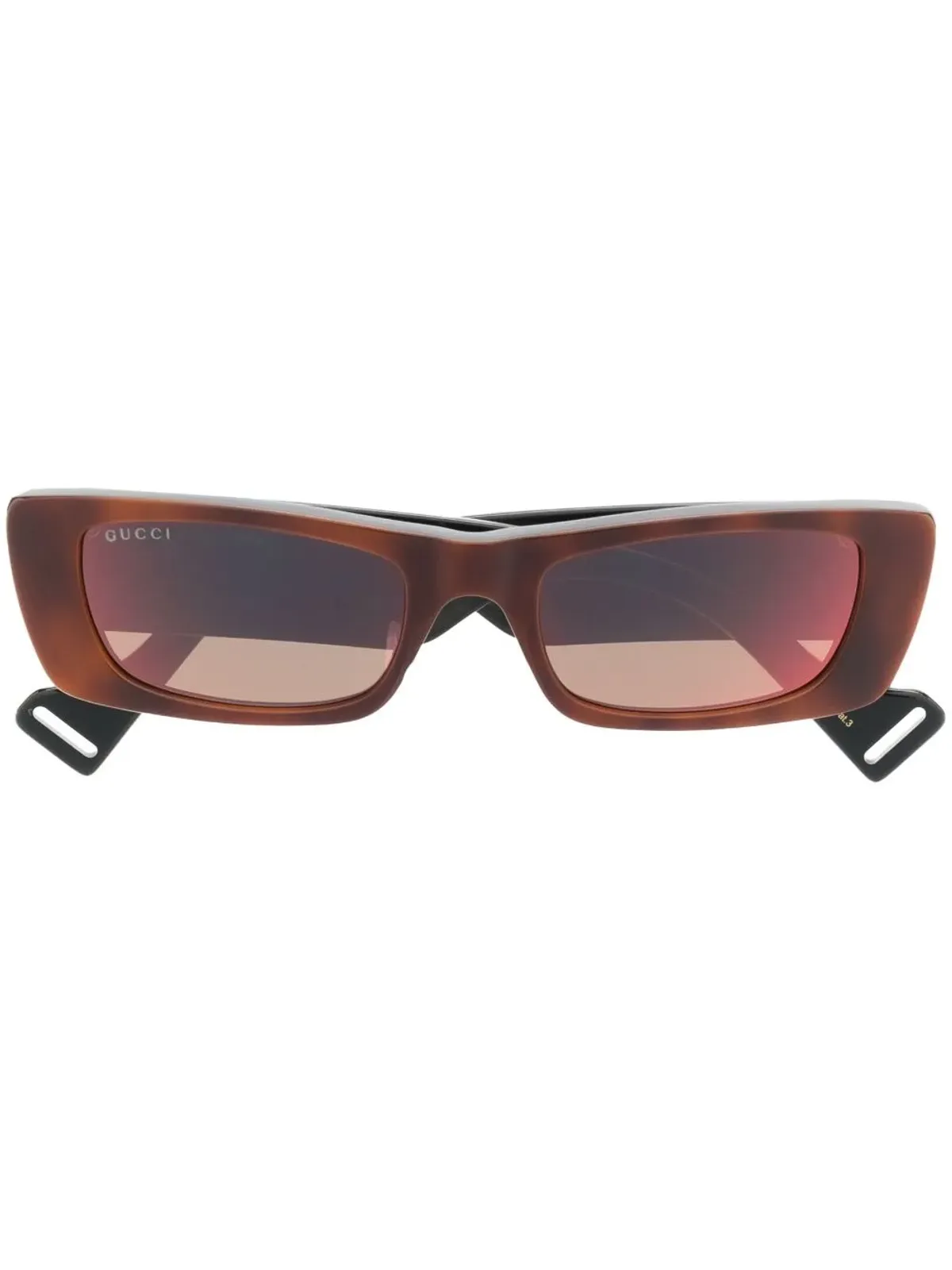 Gucci Eyewear rectangular-frame sunglasses - Brown - 画像1