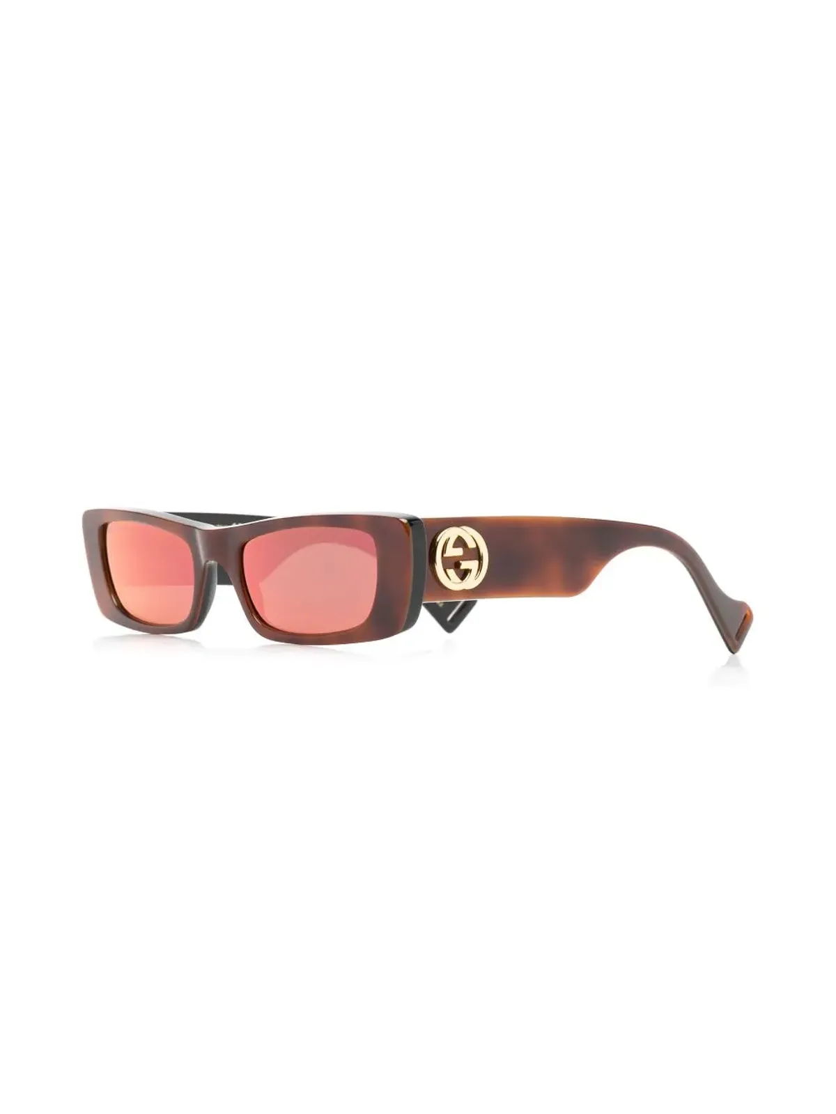 Gucci Eyewear rectangular-frame sunglasses - Brown - 画像2