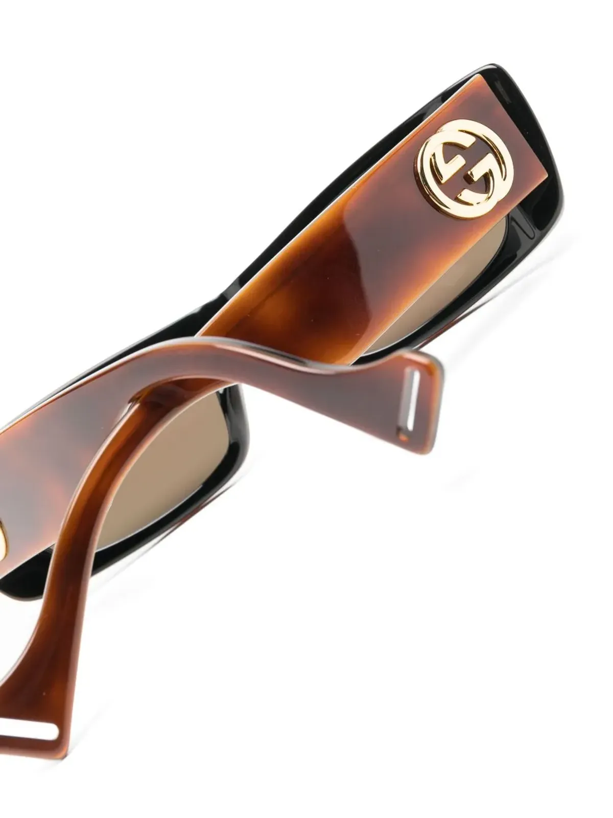 Gucci Eyewear rectangular-frame sunglasses - Brown - 画像3