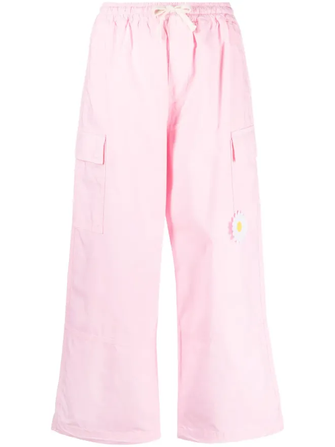 Joshua Sanders Joshua Sanders フローラルアップリケ クロップドカーゴパンツの商品画像
