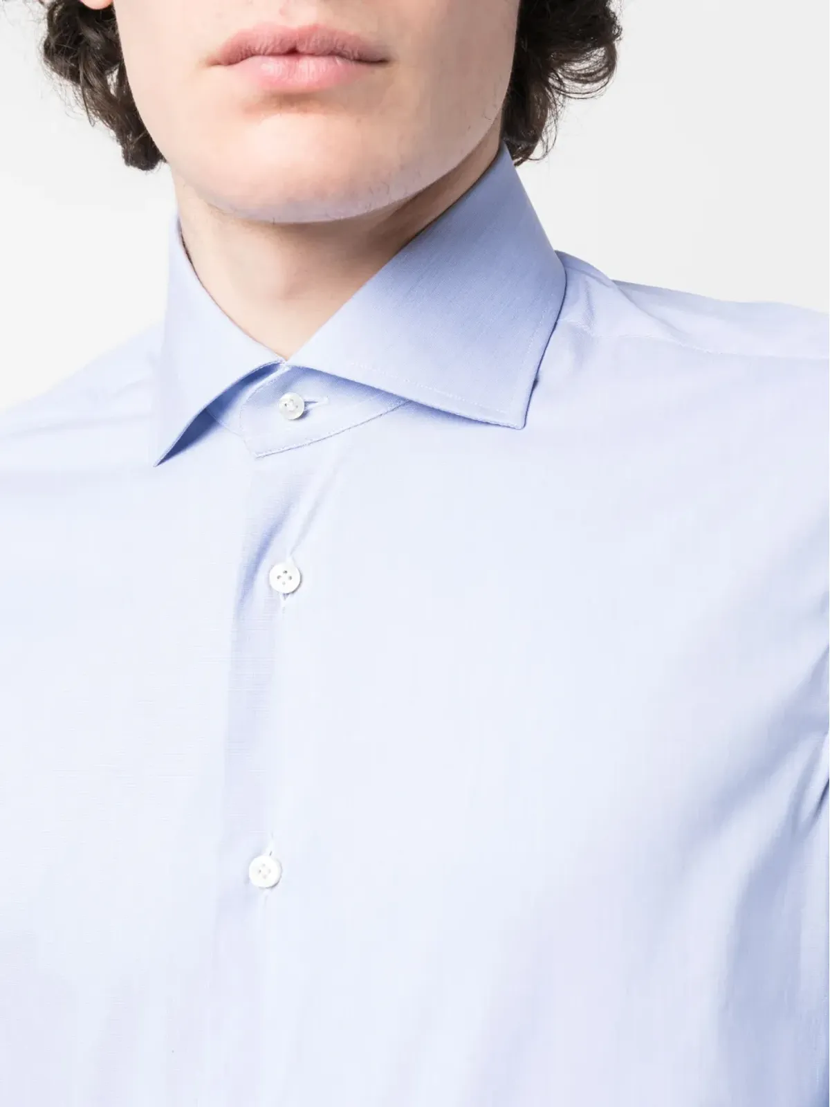 Barba ボタンアップストレッチコットンシャツ - 画像5