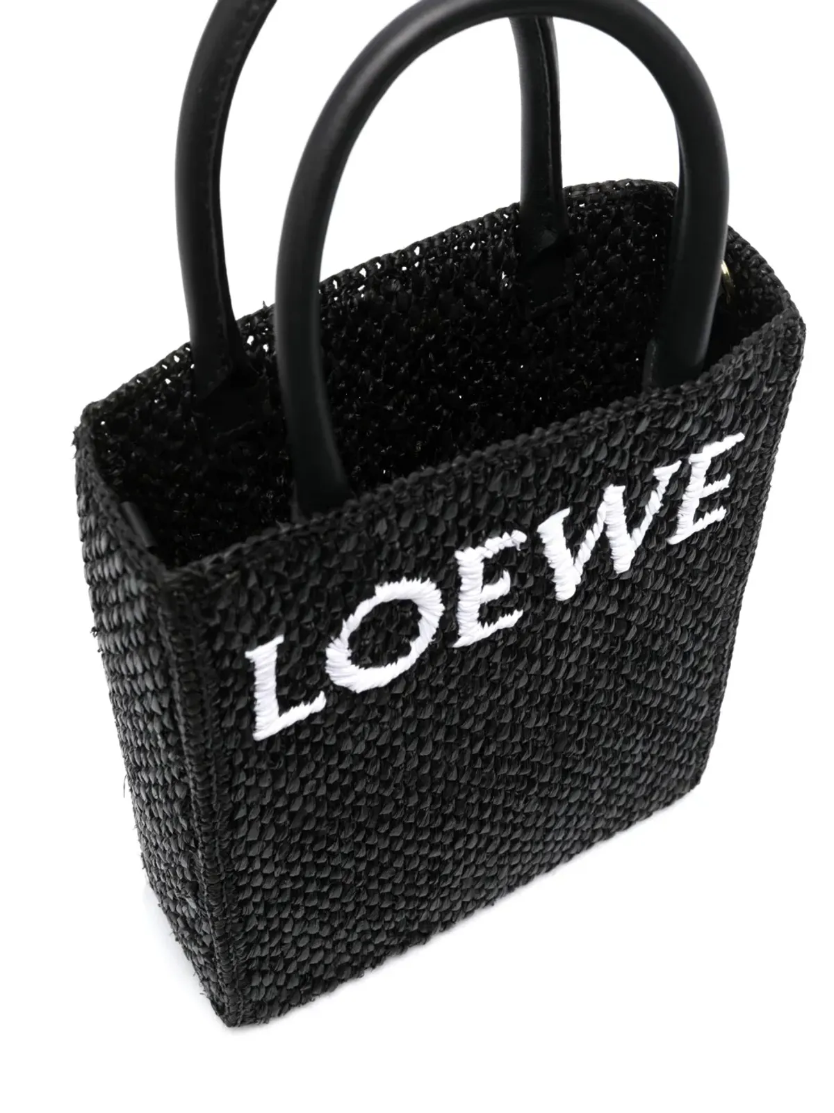 LOEWE A5 ラフィア トートバッグ - 画像5