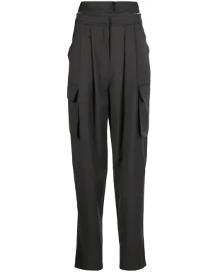 ANDREĀDAMO プリーツ入りカットアウトカーゴパンツ - サムネイル1