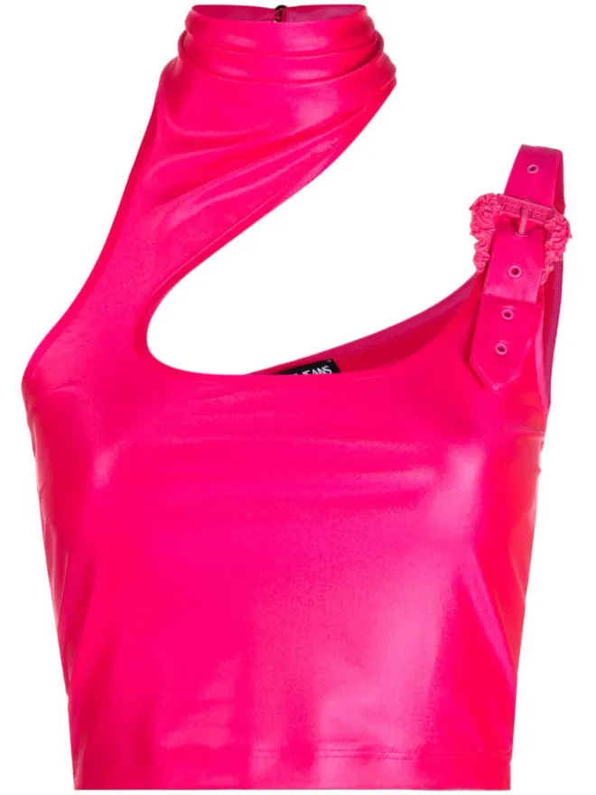 Versace Jeans Couture Versace Jeans Couture バロックバックル クロップトップ ピンクの商品画像