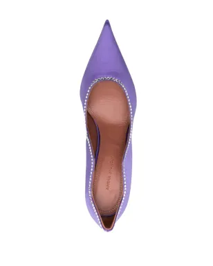 Amina Muaddi Romy ポインテッドトゥパンプス - Purple - サムネイル4
