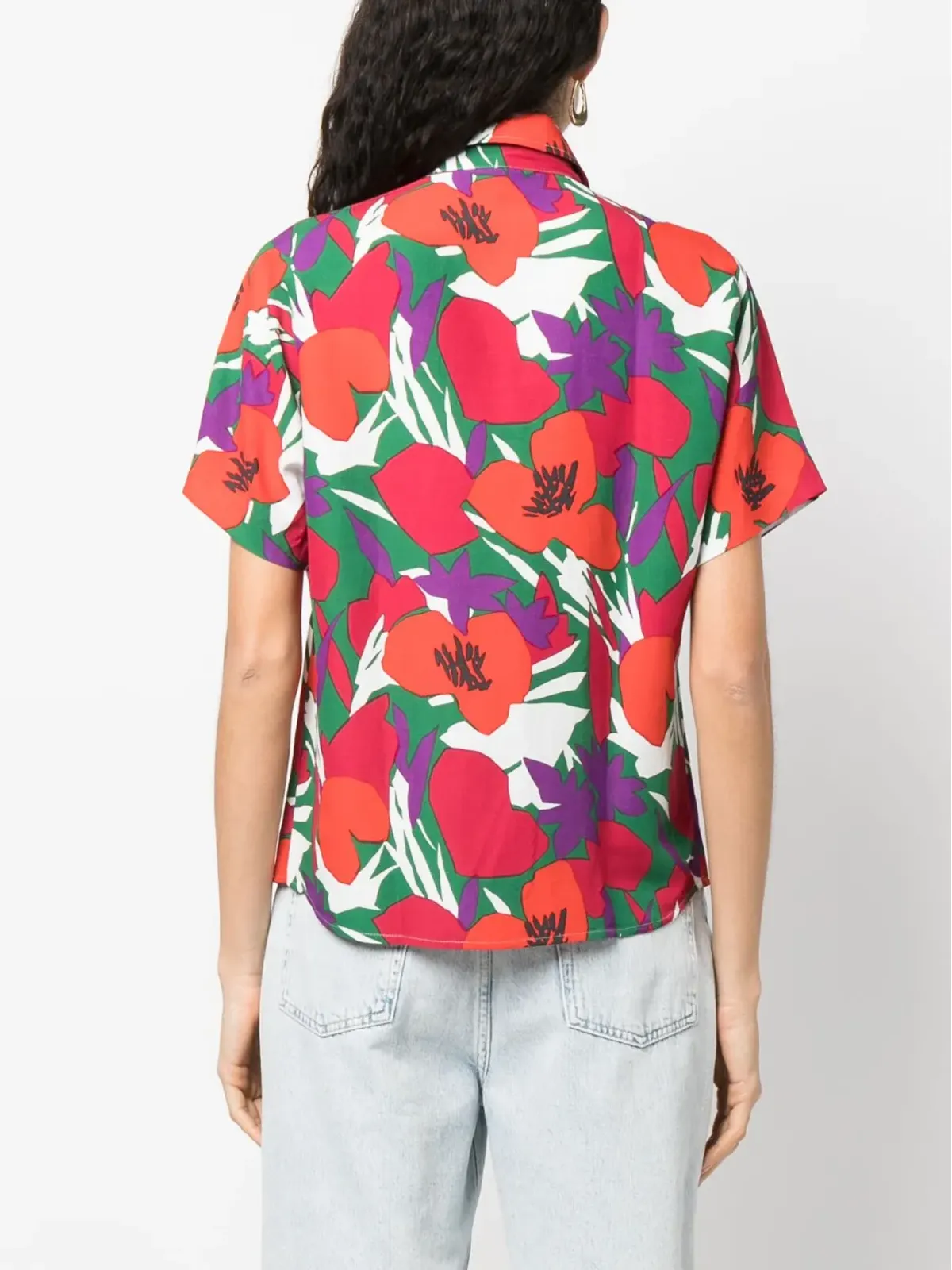 A.P.C. 花柄プリントの半袖シャツ - Red - 画像4