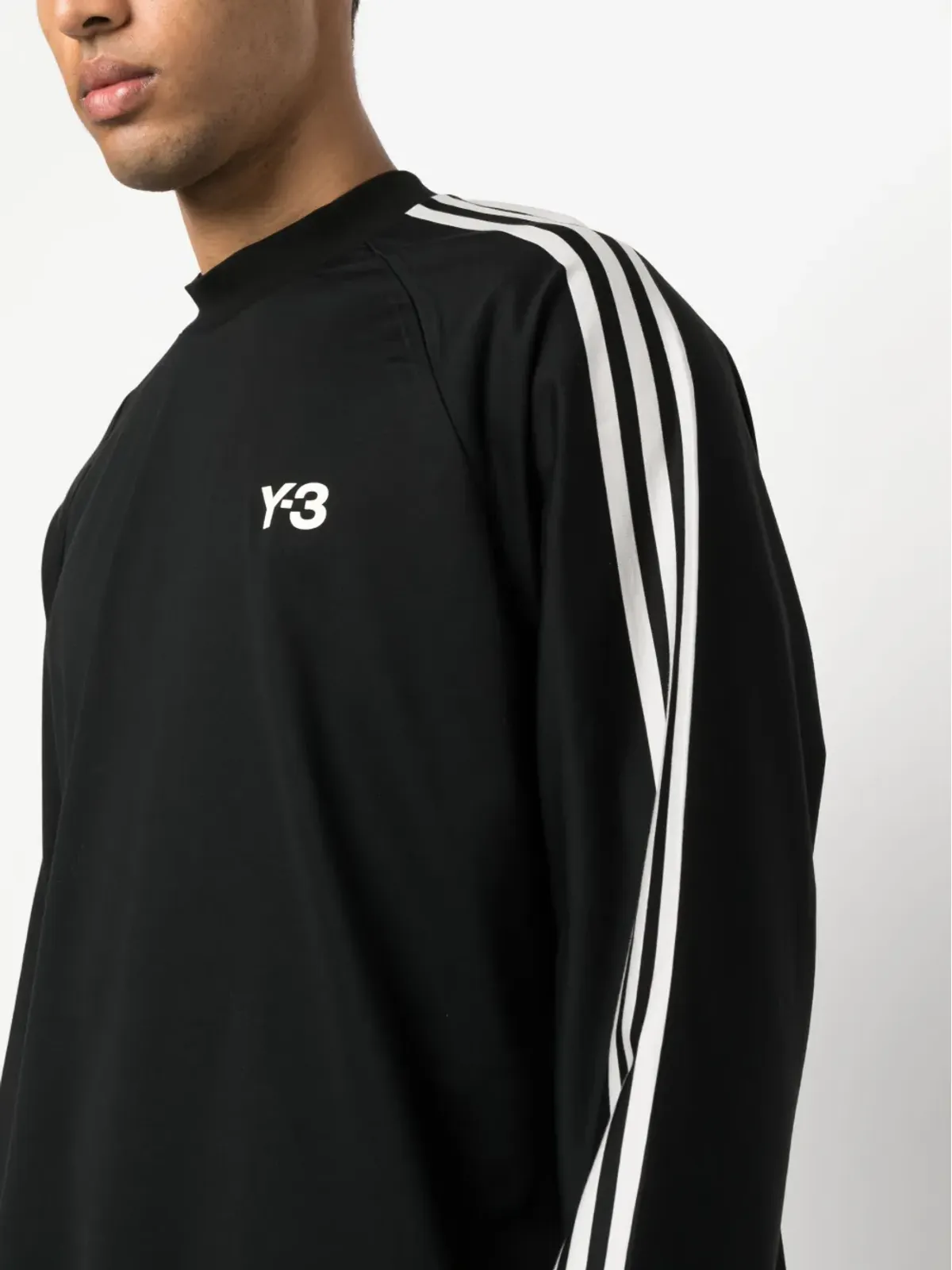 Y-3 ロゴプリント3ストライプ スウェットシャツ - 画像5