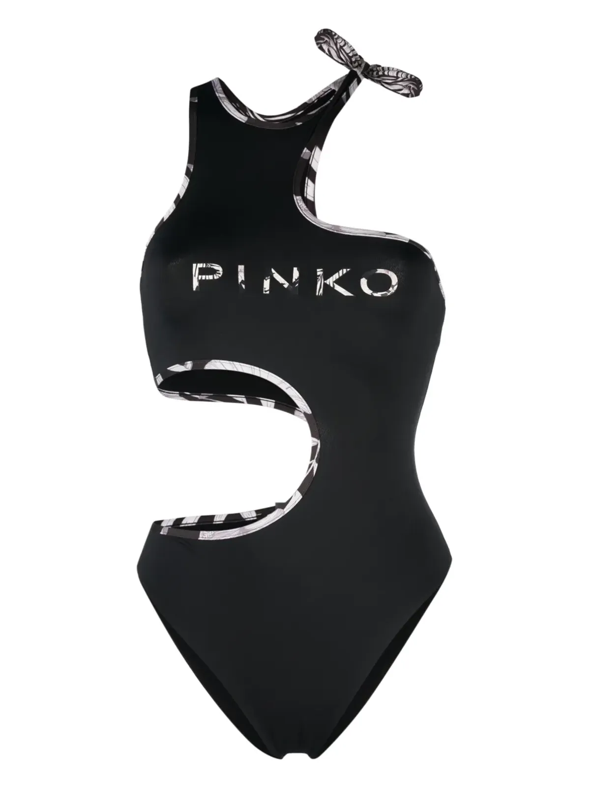 PINKO カットアウト ロゴプリント ワンピース水着 - 画像1