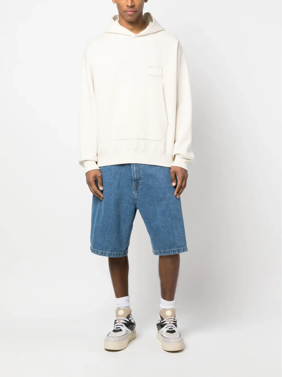 Carhartt WIP ロゴディテール デニムショーツ - 画像2