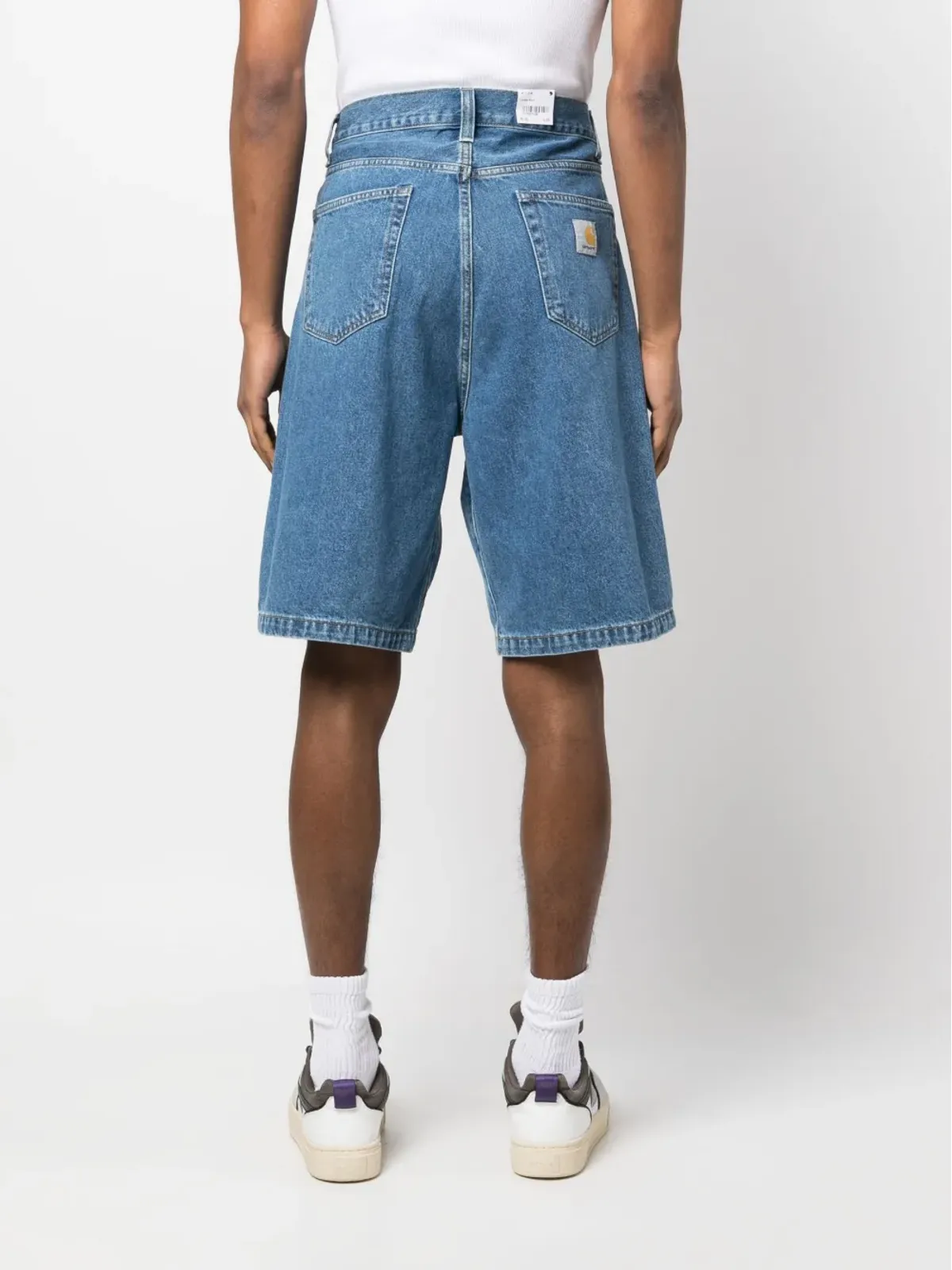 Carhartt WIP ロゴディテール デニムショーツ - 画像4