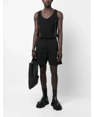Boris Bidjan Saberi ドローストリングウエスト コットンショーツ ブラック - サムネイル2