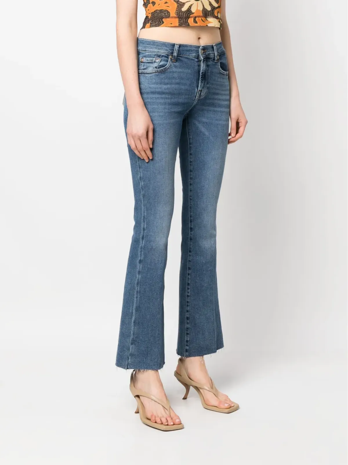 7 For All Mankind ロゴパッチ ブーツカット ジーンズ - 画像3