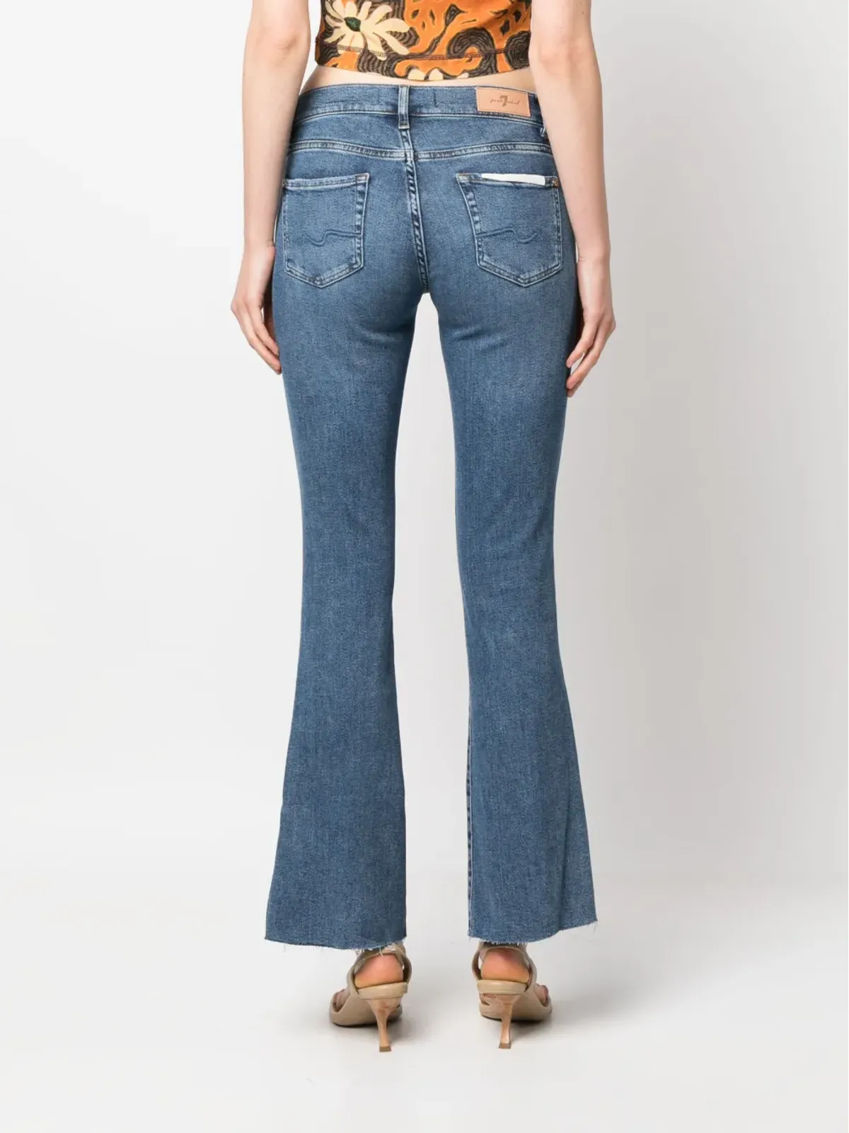 7 For All Mankind ロゴパッチ ブーツカット ジーンズ - 画像4