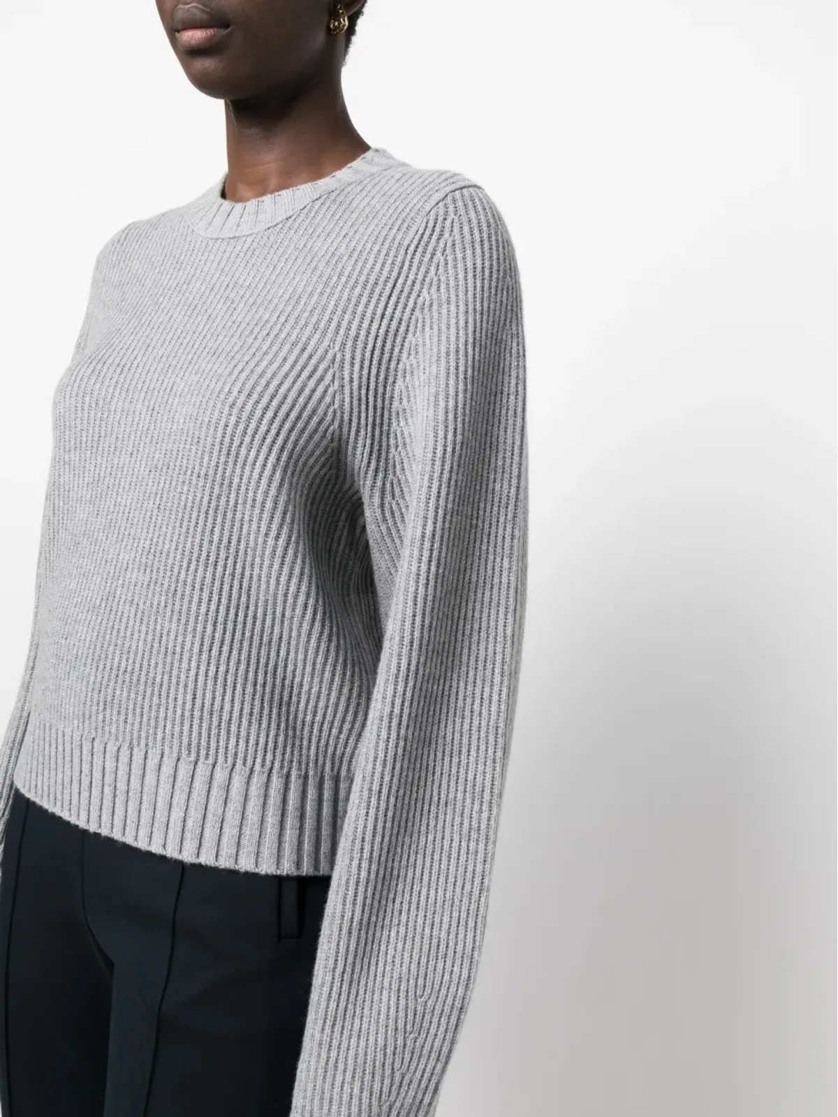 Dorothee Schumacher リブ編みニットスウェット グレー - 画像5