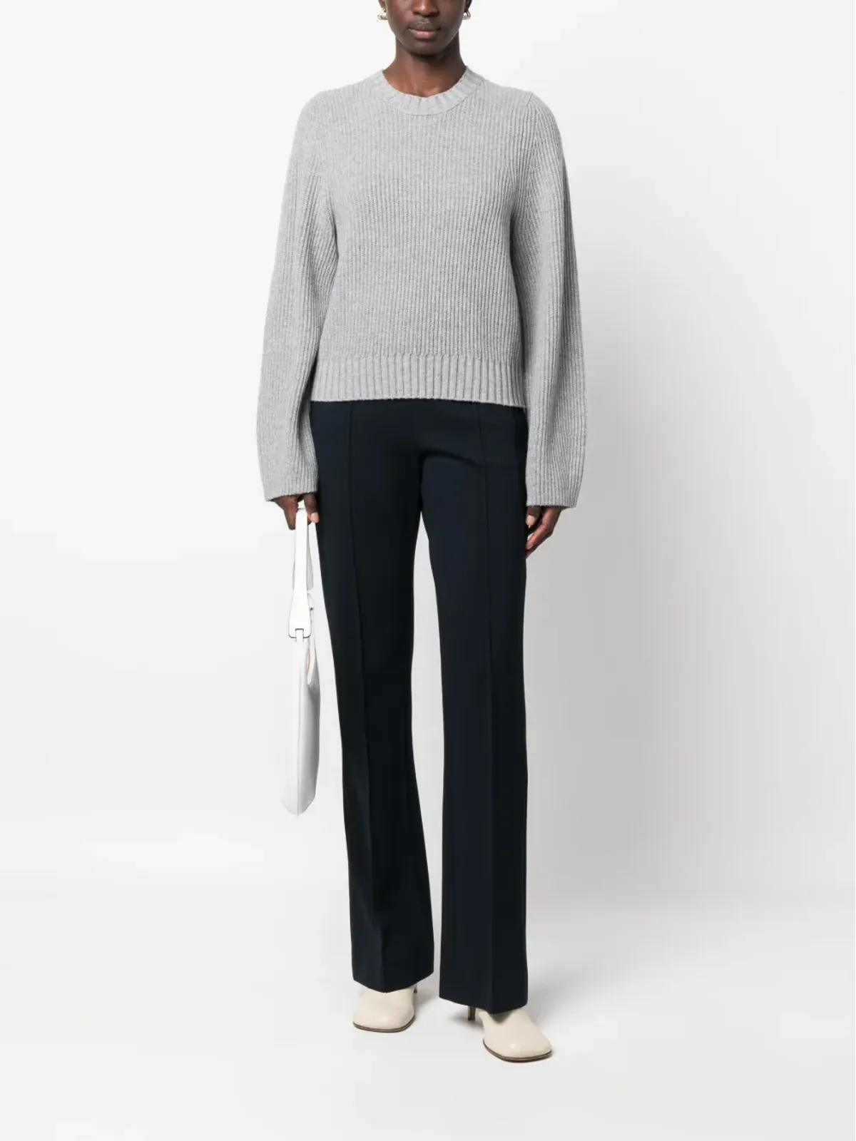 Dorothee Schumacher リブ編みニットスウェット グレー - 画像2