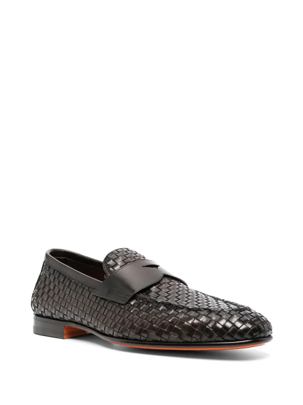Santoni 編み込みデザイン ローファー - 画像2