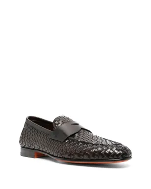 Santoni 編み込みデザイン ローファー - サムネイル2