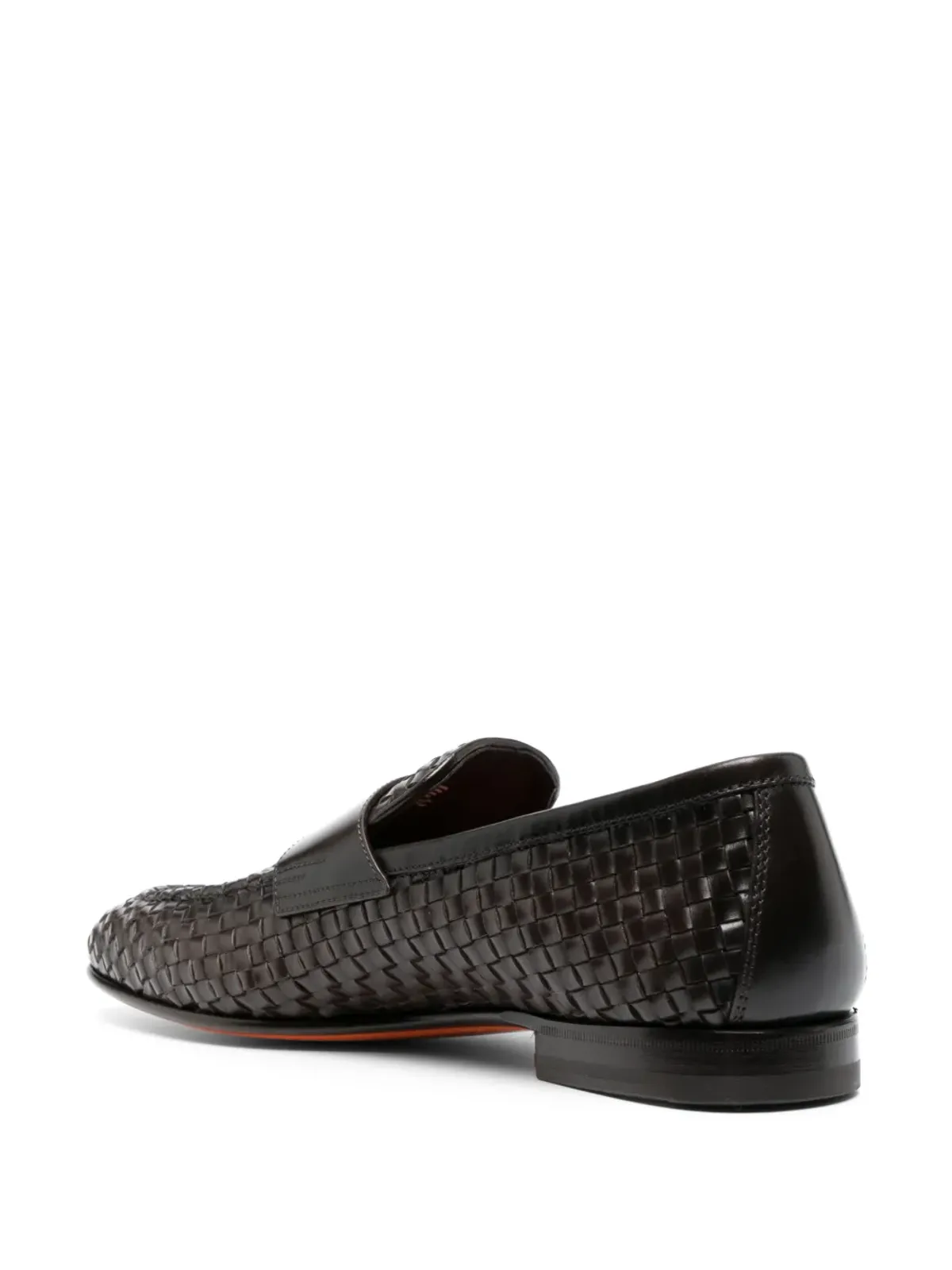 Santoni 編み込みデザイン ローファー - 画像3