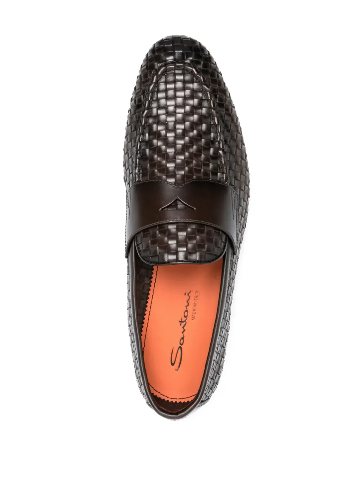 Santoni 編み込みデザイン ローファー - 画像4