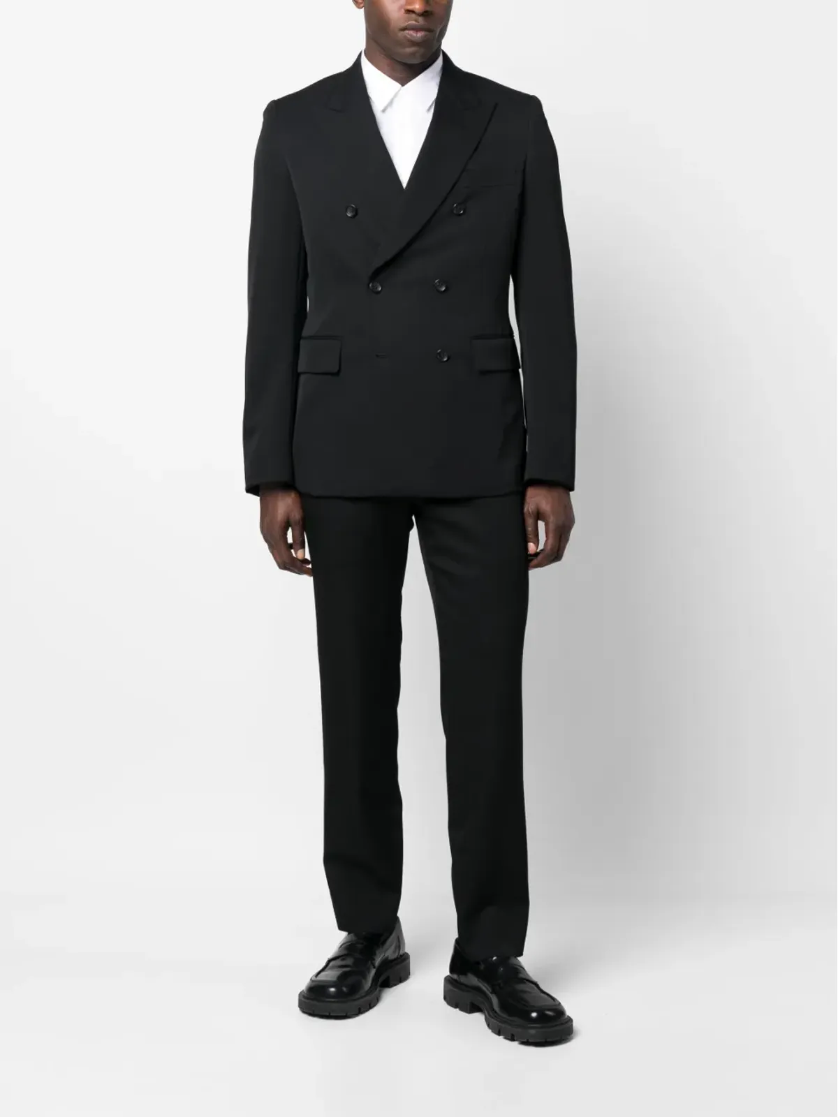 Comme des Garçons Homme Plus ダブルブレスト ウールブレザー - 画像2
