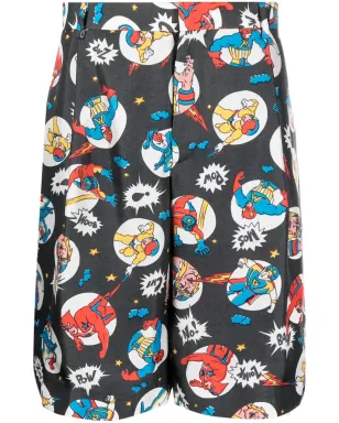 Moschino コミックプリント シルクショートパンツ - サムネイル1