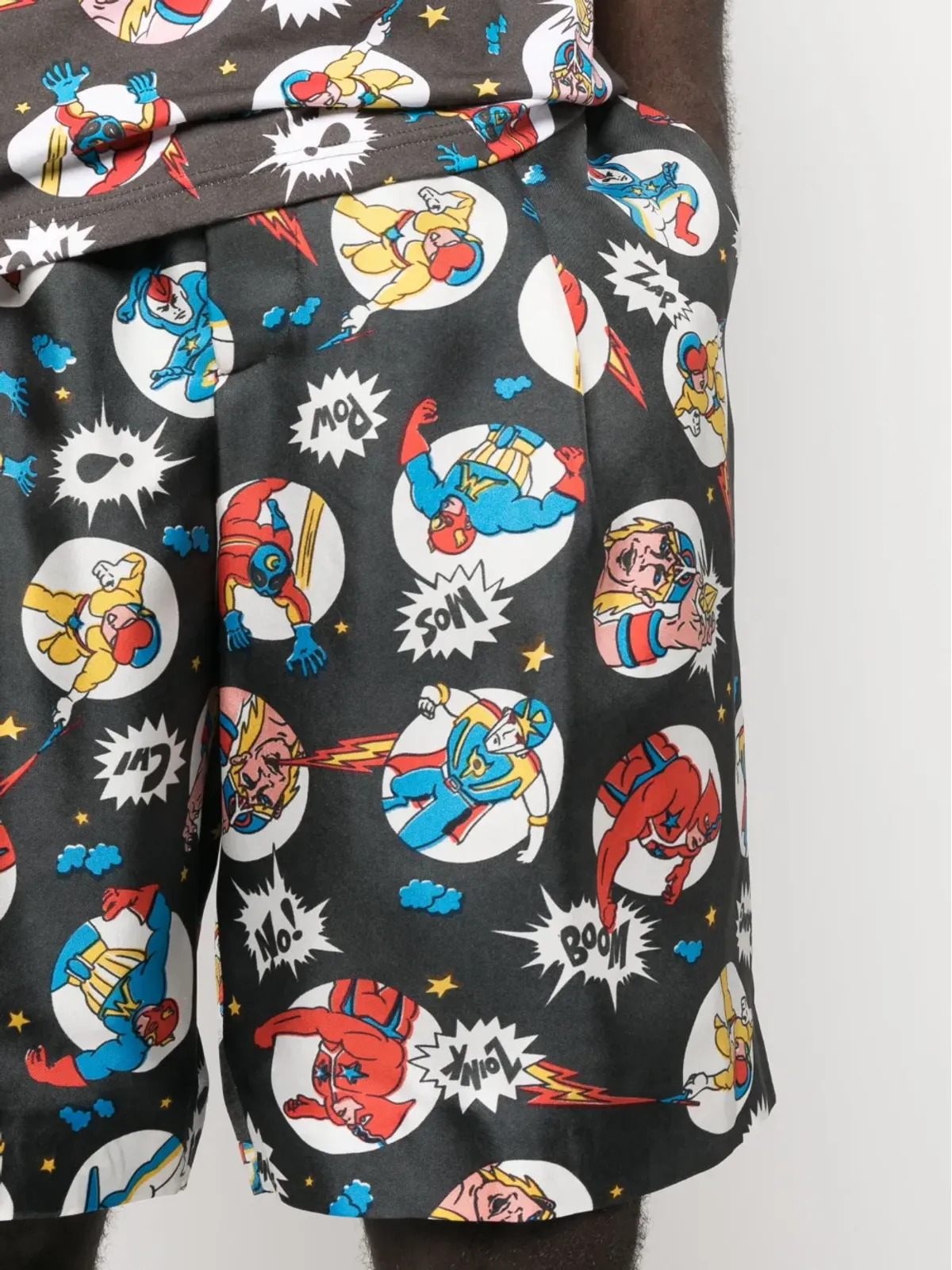 Moschino コミックプリント シルクショートパンツ - 画像5