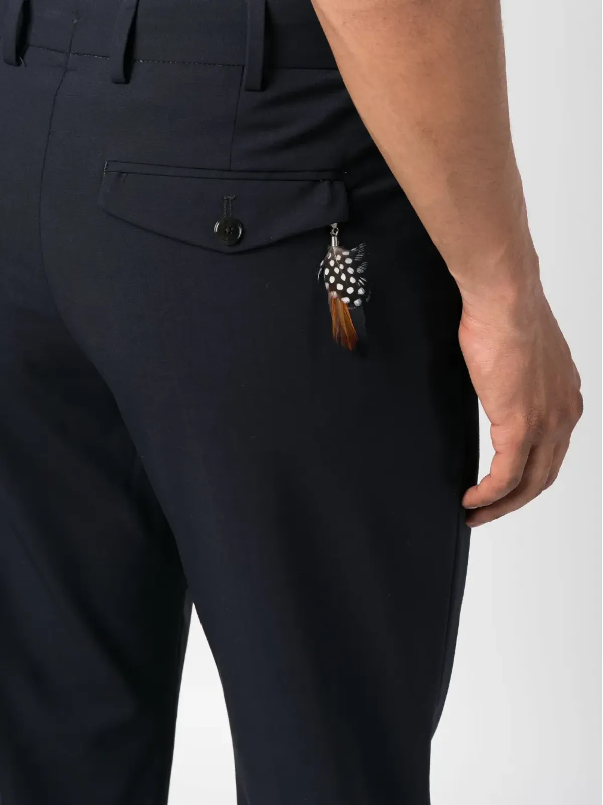 PT Torino バージンウール混紡 クロップドパンツ - 画像5