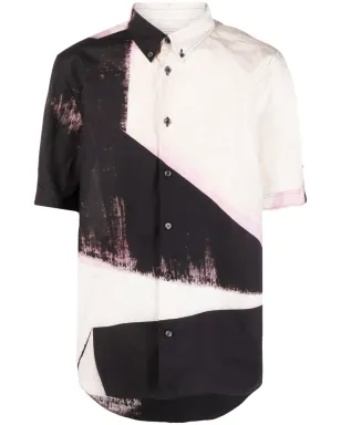 Alexander McQueen ブラッシュストローク コットンシャツ ピンク - サムネイル1